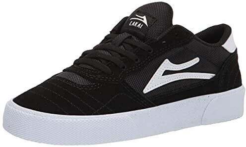 Lakai Cambridge Skate Shoe black-white suede