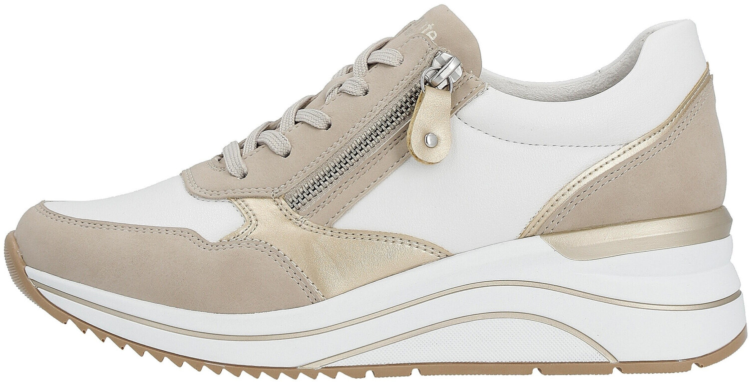 Remonte Dorndorf Wedge Sneakers with logo print beige