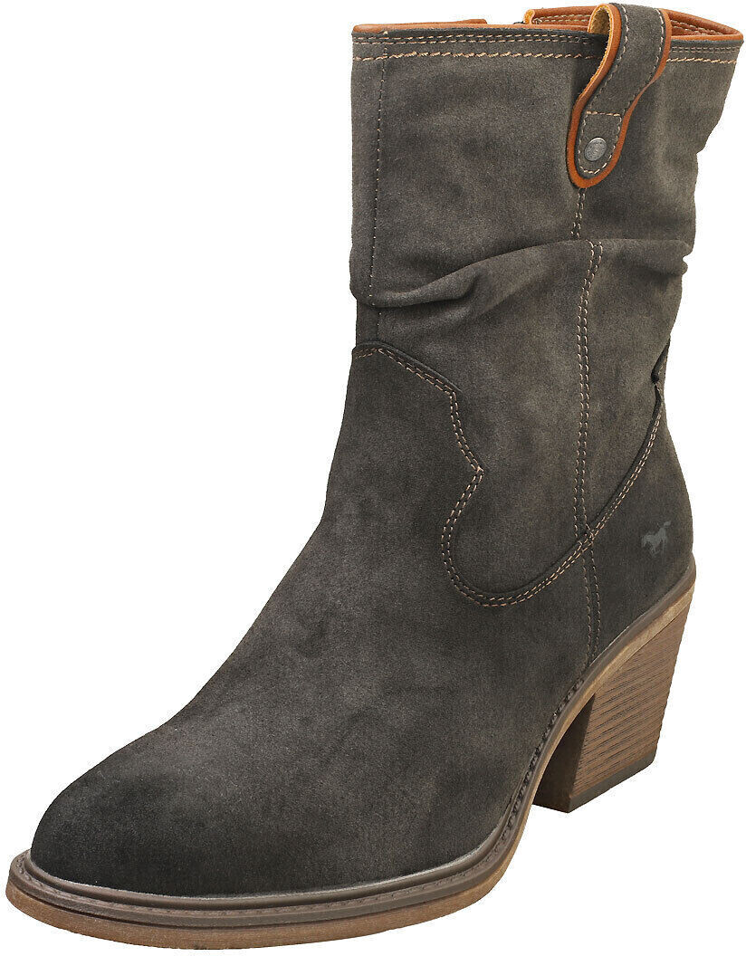 MUSTANG Cowboy with ruffled slouchy shaft grey
