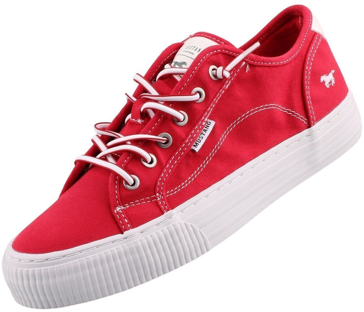 MUSTANG Canvas Sneaker Slipper red 1420304 leisure