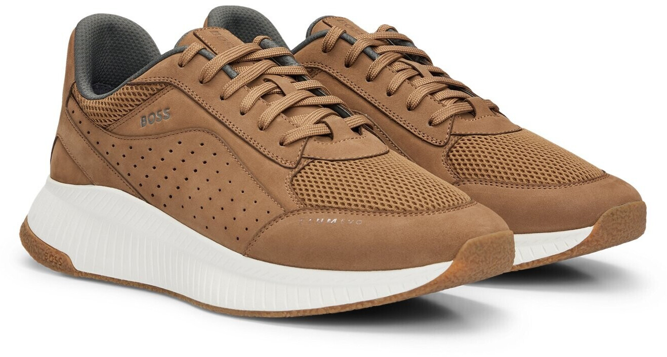Hugo Boss Sneakers with laces and mesh details TTNM EVO Runn nume 50517313 beige