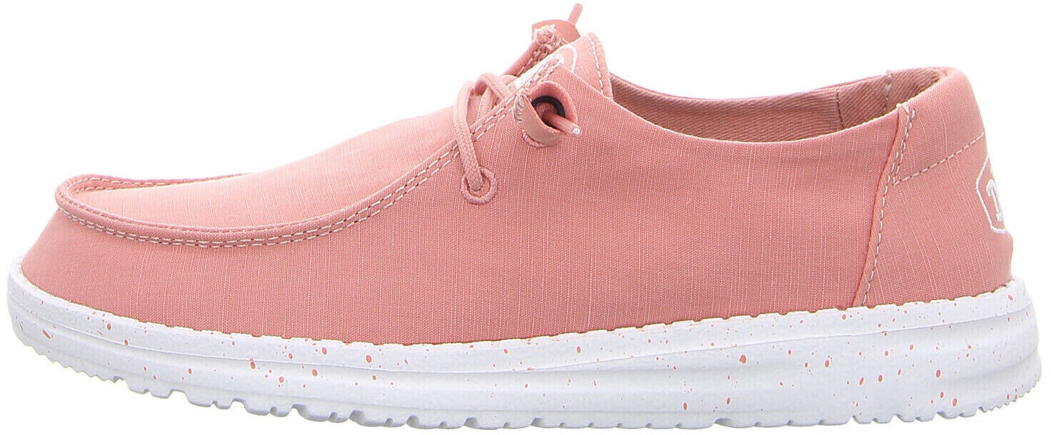 Dude Lace-up shoes 40063-6VE WENDY SLUB CANVAS terracotta pink