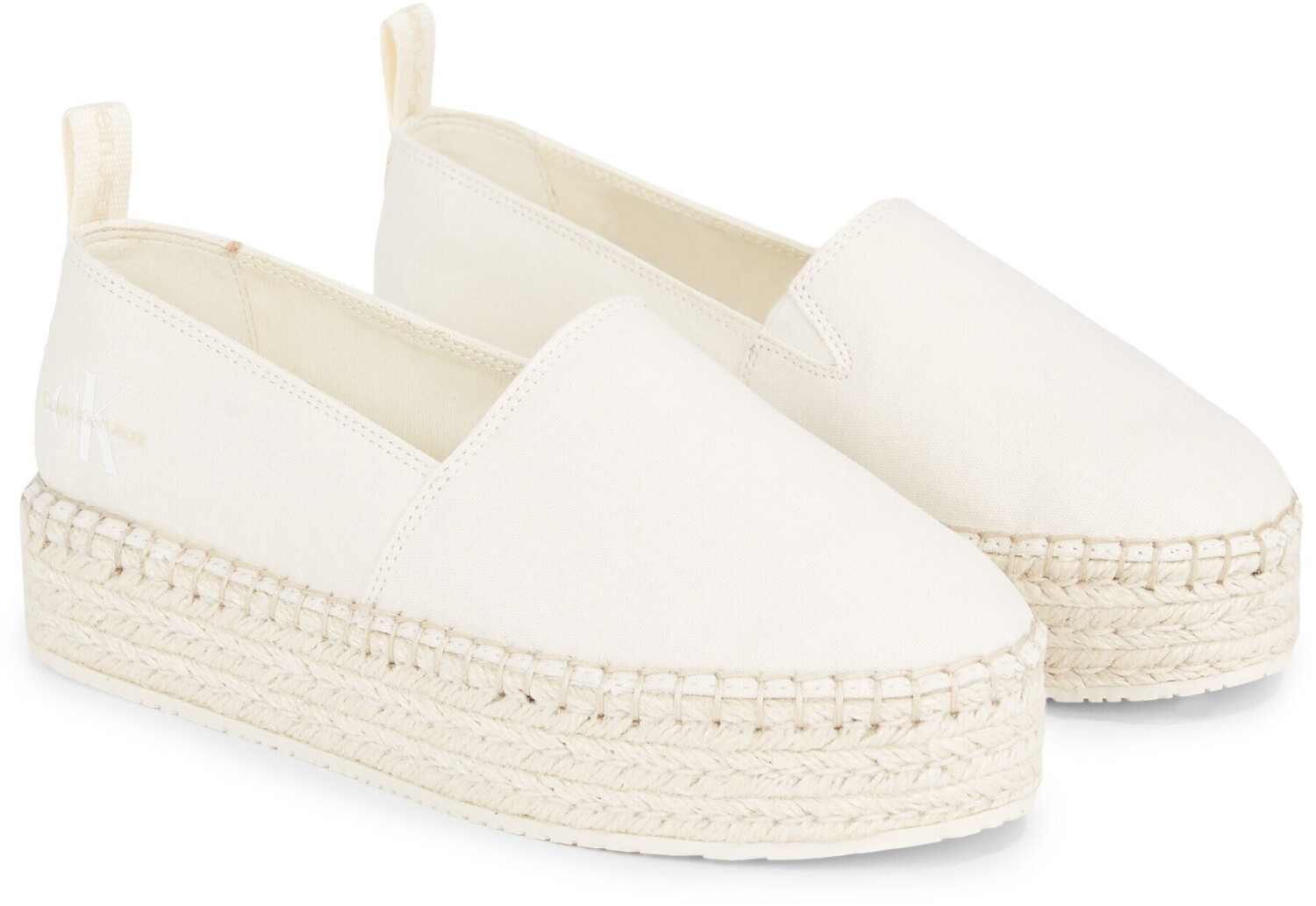 Calvin Klein Espadrilles with label print beige