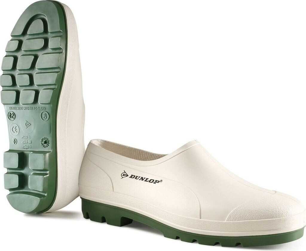 Dunlop Bicolour rubber shoe white green B370411