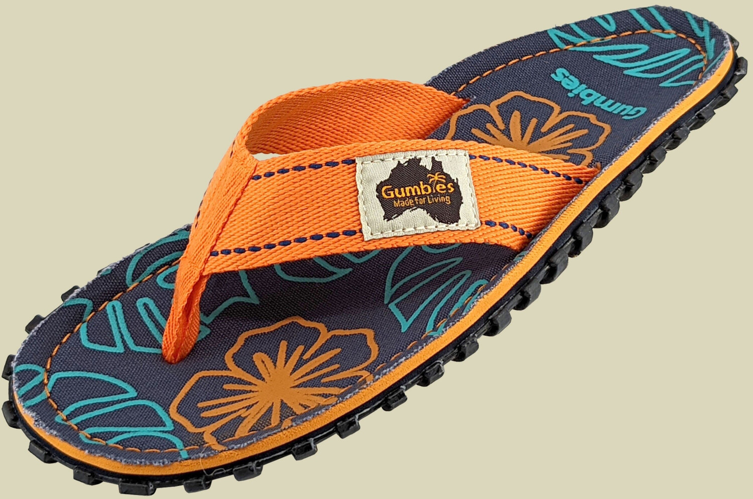 Gumbies Flip-flops orange hibiscus