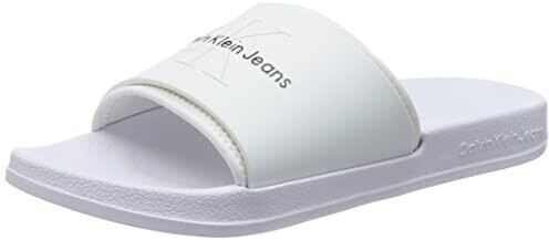 Calvin Klein Slide Monogram Tpu Bathing Shoes white