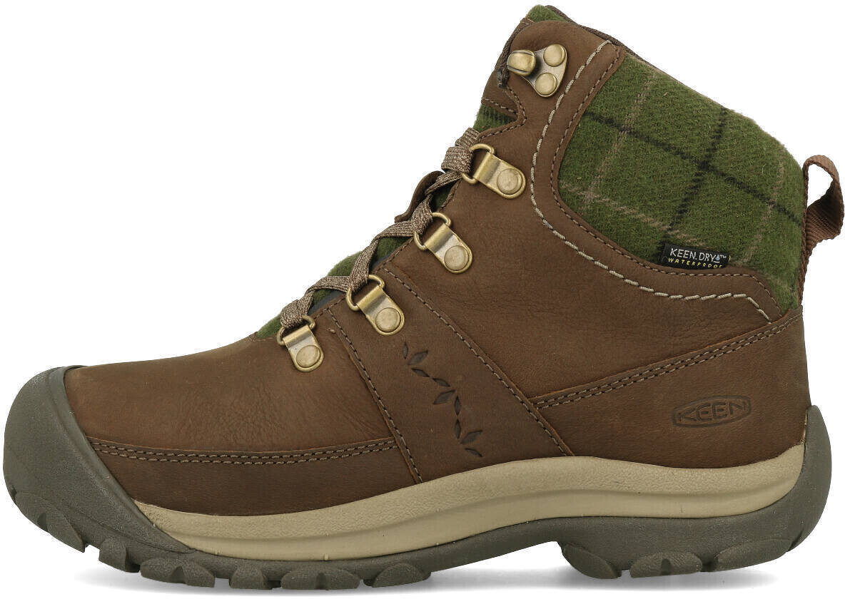 Keen Kaci III Winter Mid WP W Dark Earth Green Plaid Outdoor Shoe