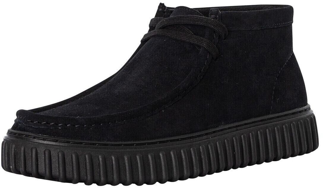 Clarks Torhill Hi suede shoes black