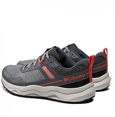 Columbia Plateau Trekking and Hiking Shoes for Men grey Monument x Red Quartz
