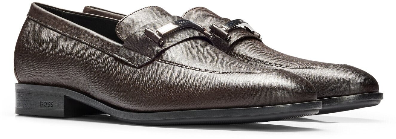 Hugo Boss Pennyloafers made of leather with Saffiano print and padded insole Style Colby Loaf prhw 50511615 black
