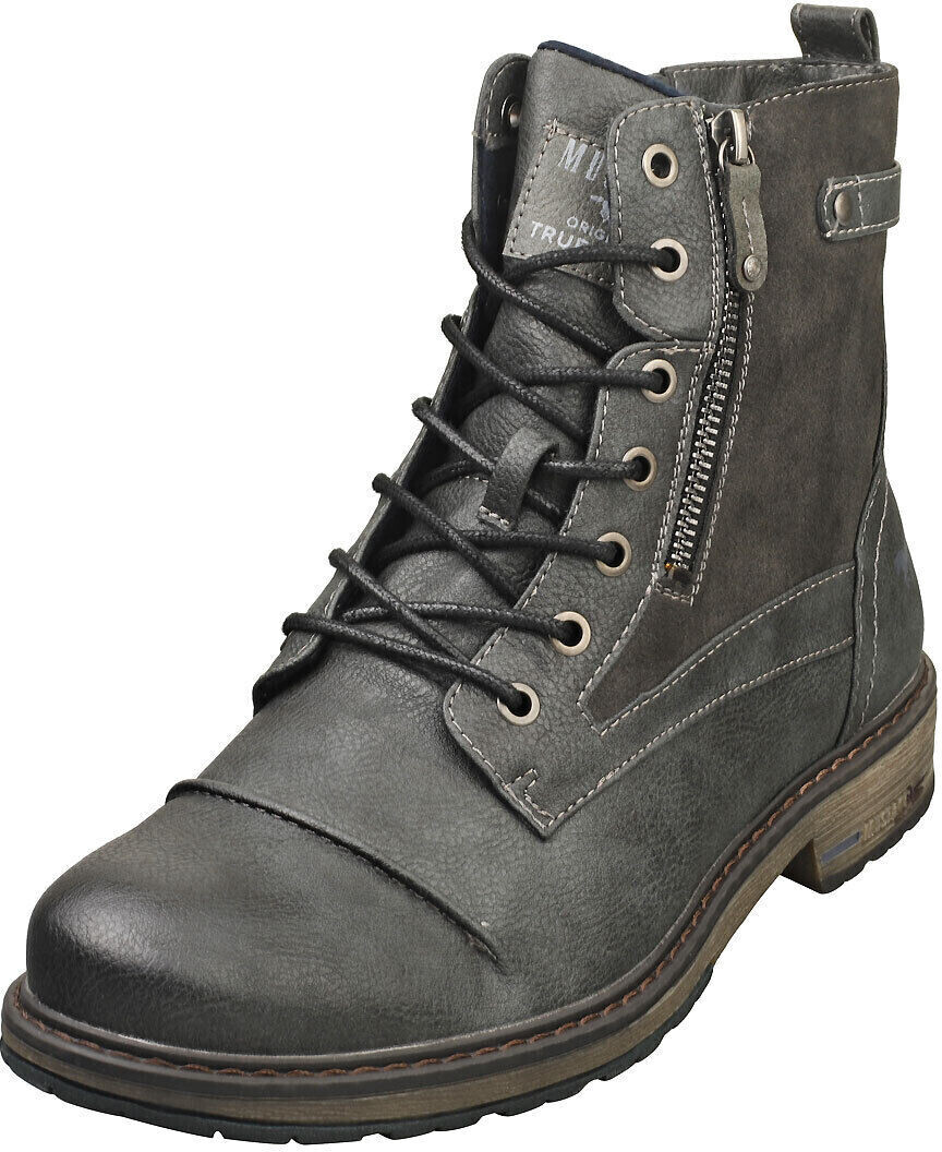 MUSTANG Side Zip Low Heel Graphite Ankle