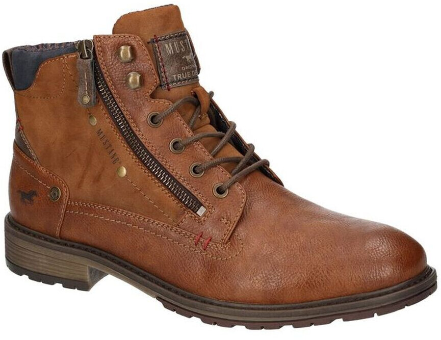 MUSTANG Lace-up with decorative zipper 4140-506 brown
