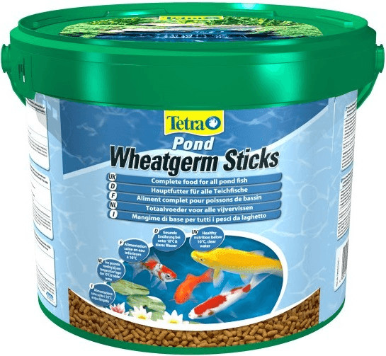 Tetra Pond Wheatgerm Sticks pour poissons de bassin et température d'eau inférieure à 10°C (10 l.)