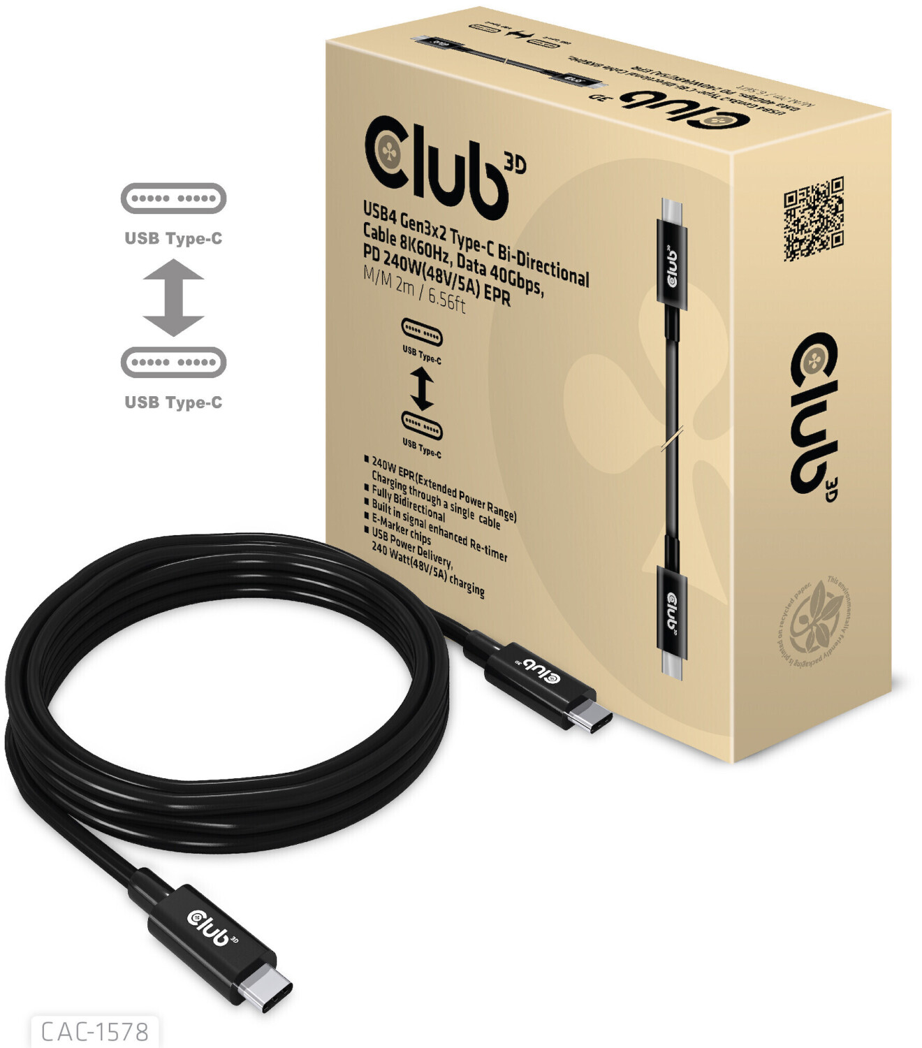 Photos - Cable (video, audio, USB) Club3D CAC-1578 