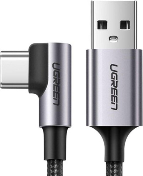 Ugreen 50942 Gewinkeltes USB-C zu USB-A Data Kabel 2m, schwarz