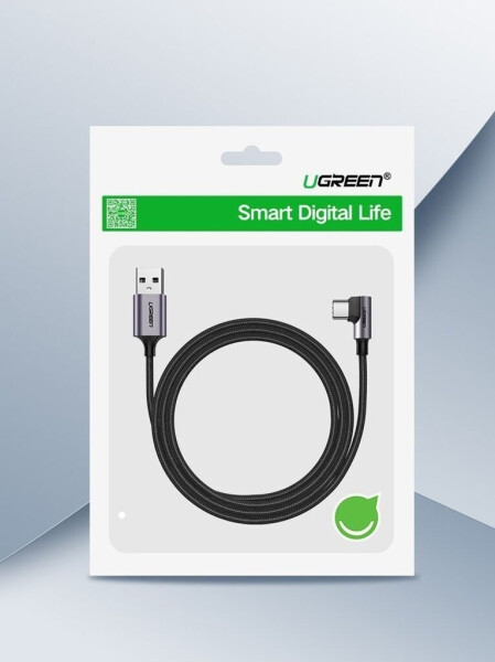 Ugreen 50942 Gewinkeltes USB-C zu USB-A Data Kabel 2m, schwarz, Bild 14