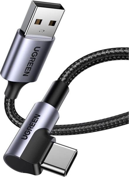 Ugreen 50942 Gewinkeltes USB-C zu USB-A Data Kabel 2m, schwarz, Bild 24
