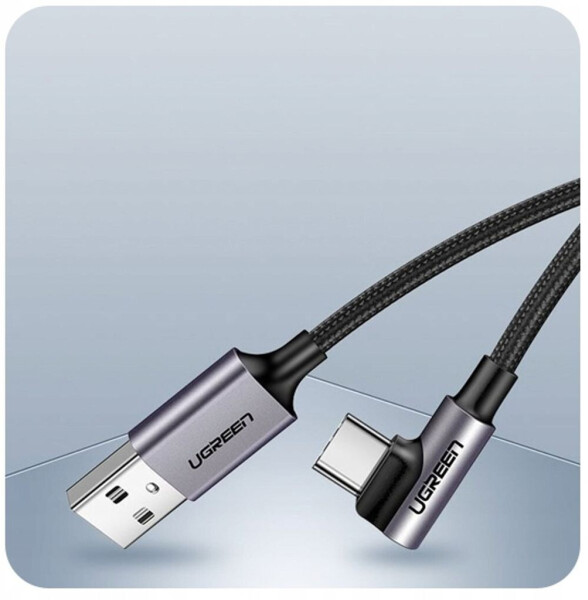 Ugreen 50942 Gewinkeltes USB-C zu USB-A Data Kabel 2m, schwarz, Bild 33