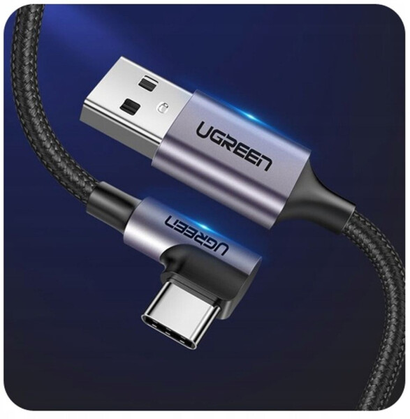 Ugreen 50942 Gewinkeltes USB-C zu USB-A Data Kabel 2m, schwarz, Bild 34