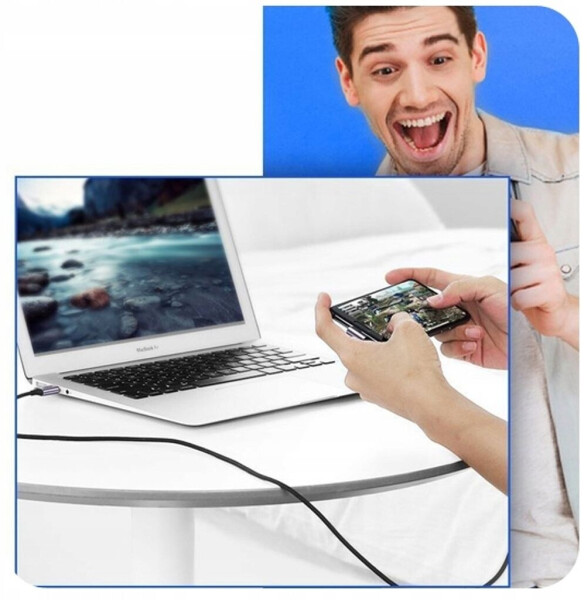 Ugreen 50942 Gewinkeltes USB-C zu USB-A Data Kabel 2m, schwarz, Bild 35