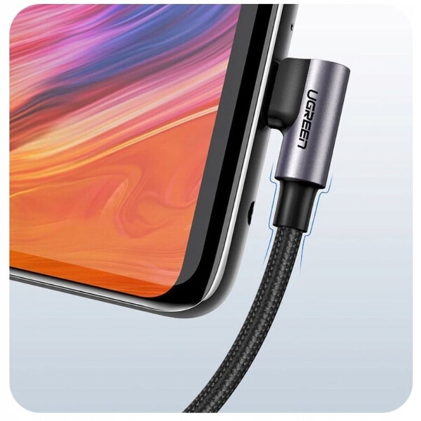 Ugreen 50942 Gewinkeltes USB-C zu USB-A Data Kabel 2m, schwarz, Bild 36