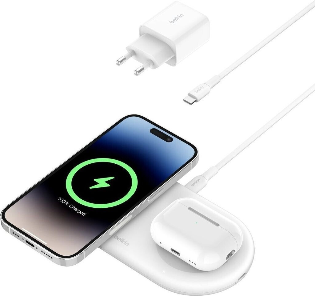 BELKIN BoostCharge Pro 3-in-1 MagSafe/Qi2 15 W Draadloze oplader