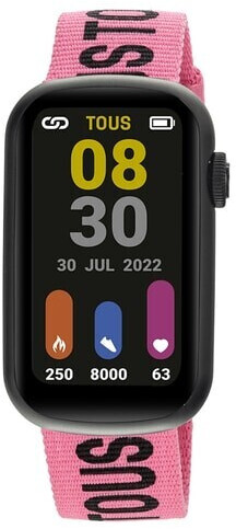 Tous T-Band Nylon et Silicone noir/rose