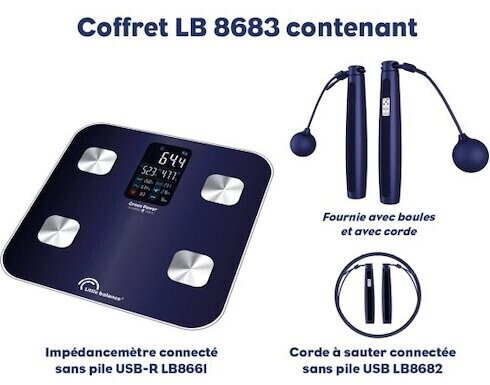 Little Balance Impédancemètre + Corde à sauter connectés, Connect Easy Jump