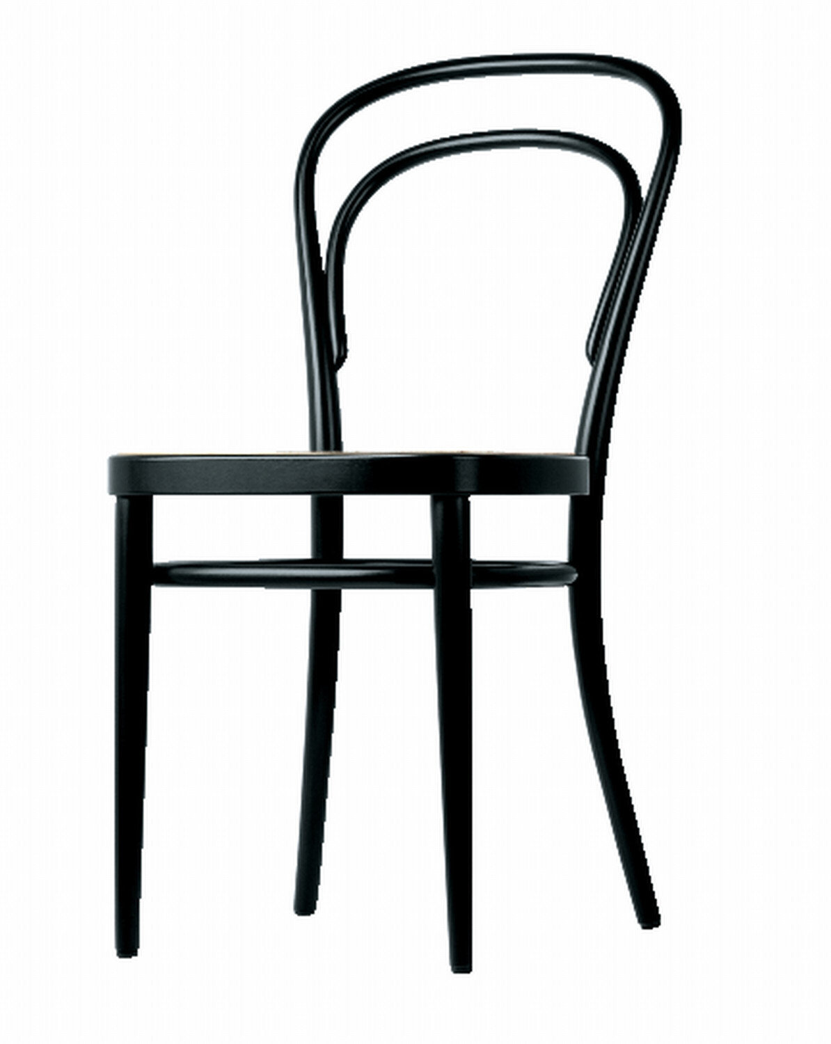 Thonet 214 chair black stained 44x84x52 cm (214 M black stained brown gliders) (021)