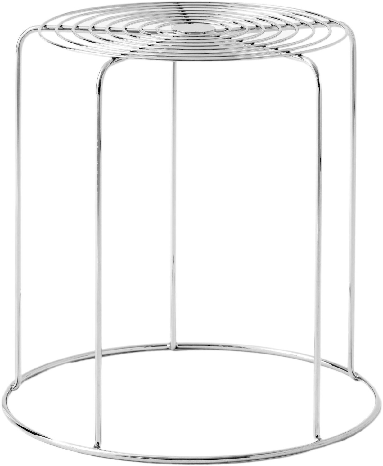 &Tradition Wire stool VP11 silver 44x42x44 cm stainless steel (002)