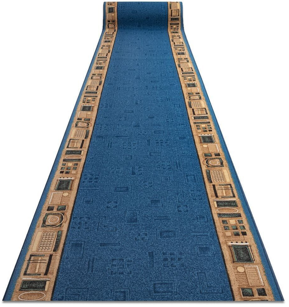 BestenTeppicheDe Runner anti-slip JENA blue 120cm Blue 120x300 cm