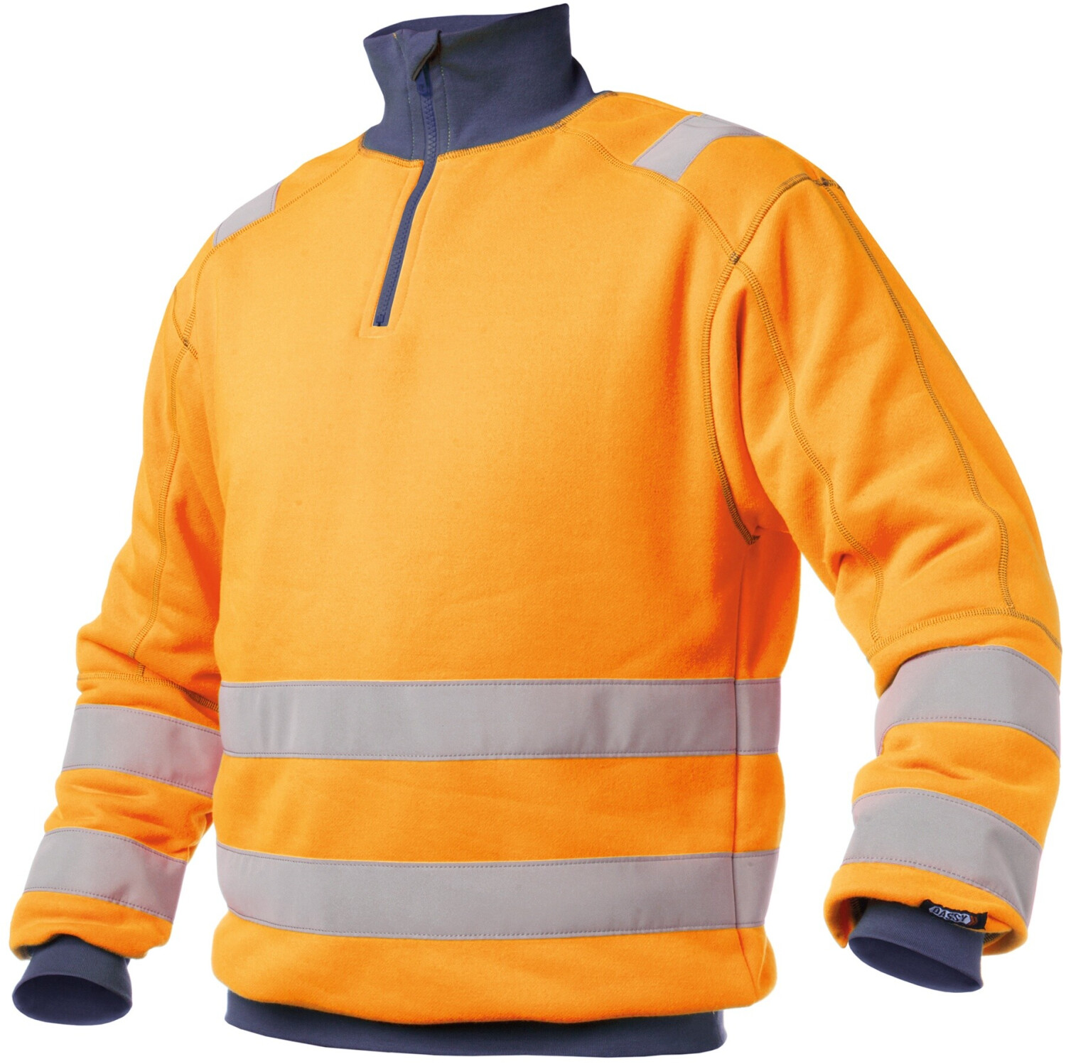 Dassy Denver Warnschutz Sweatshirt neonorange/dunkelblau