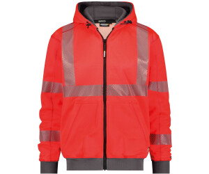 Dassy Evans Warnschutz Kapuzensweatshirt neonrot/zementgrau