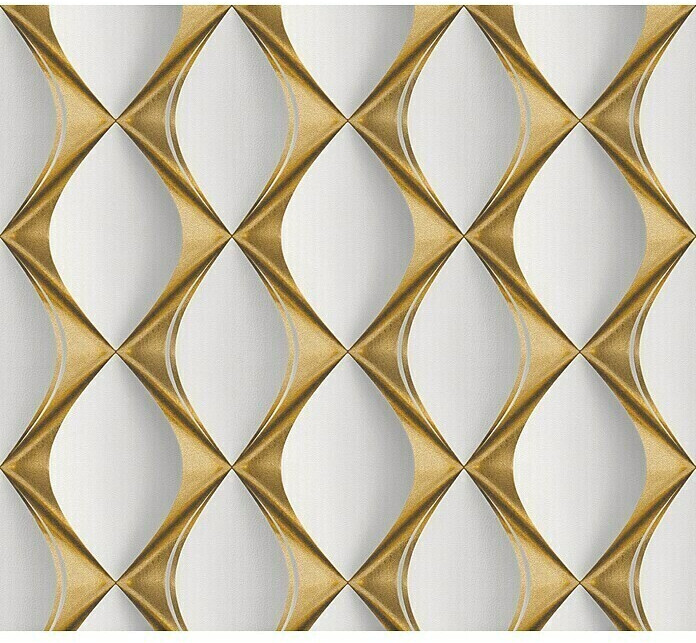 A.S. Creation My Home My Spa Leather Look gray/gold 3D optics