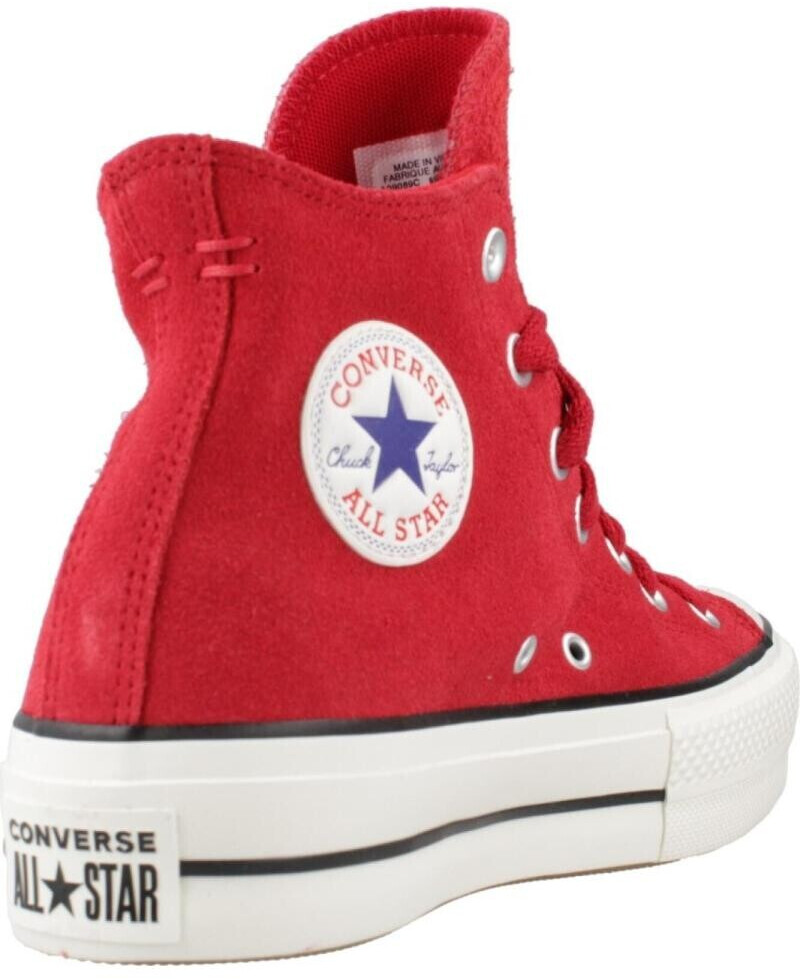 Converse alte platform top rosse