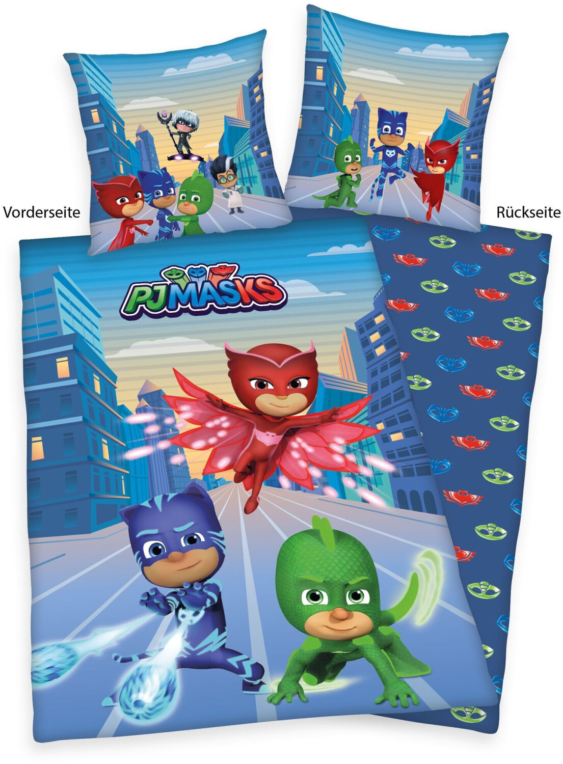 Herding PJ Masks reversible bed linen 80x80+135x200 cm
