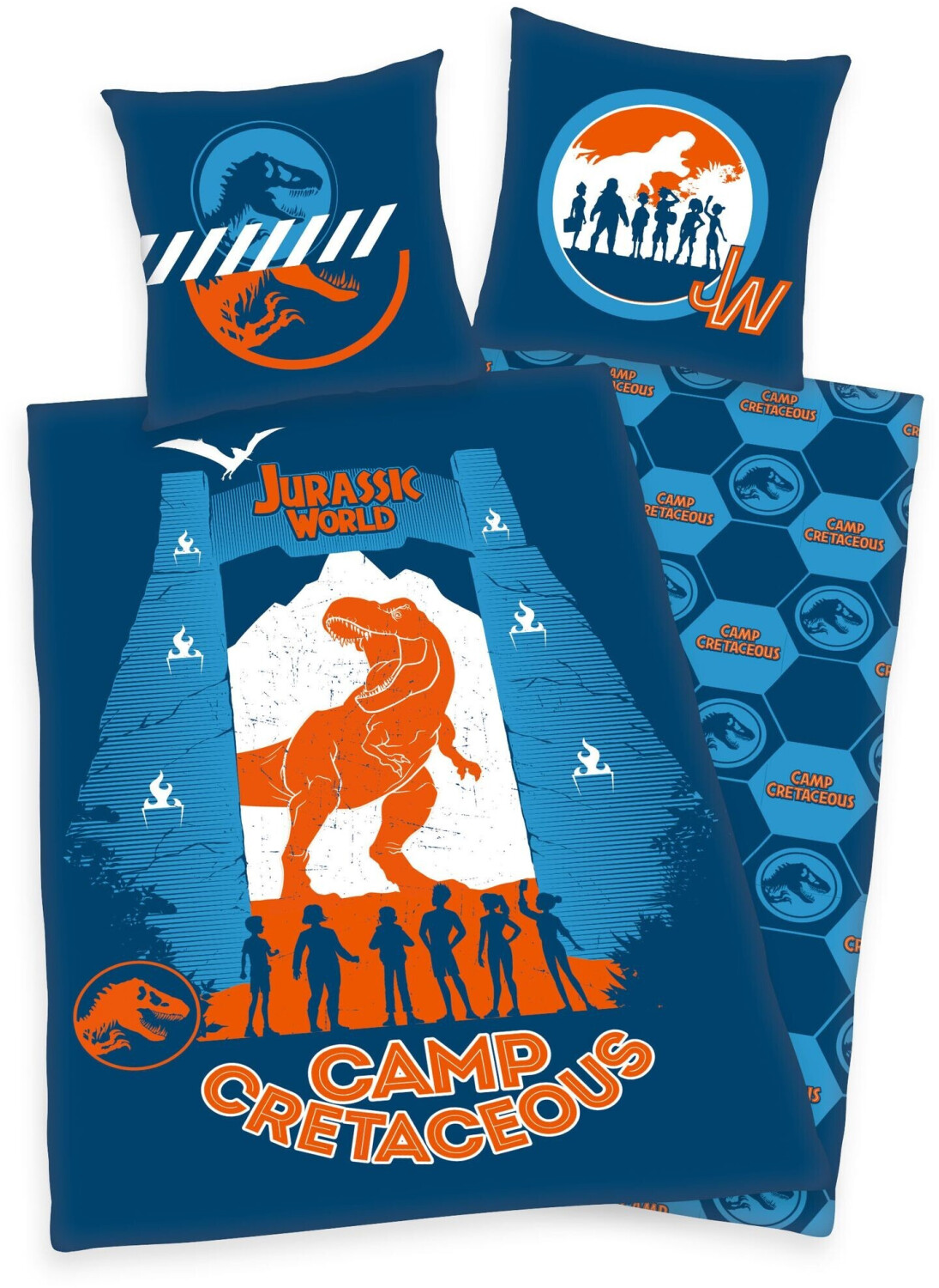 Herding Jurassic World T-Rex Dinosaur Cretaceous Reversible Bed Linen 80x80+135x200 cm