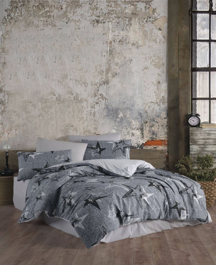Bettwäsche-Set 2-tlg. Sterne Design - Deckenbezug 135x200 + Kissenbezug 80x80 | Weiche Microfaser