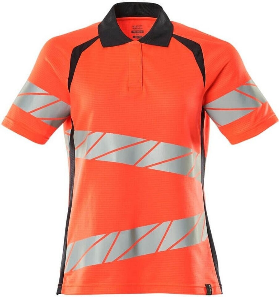 Mascot Workwear Polo-Shirt Accelerate Safe hi-vis Rot/Schwarzblau-One