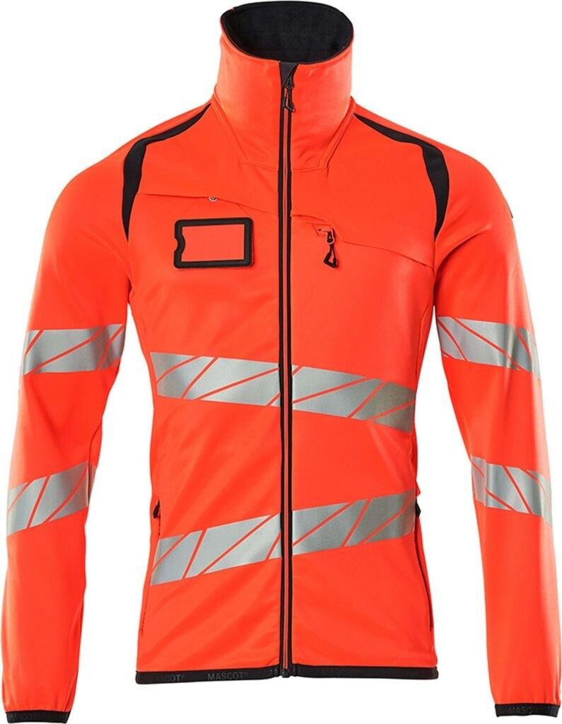 Mascot Workwear Fleecepullover mit Reißverschluss Accelerate Safe hi-vis Rot/Schwarzblau