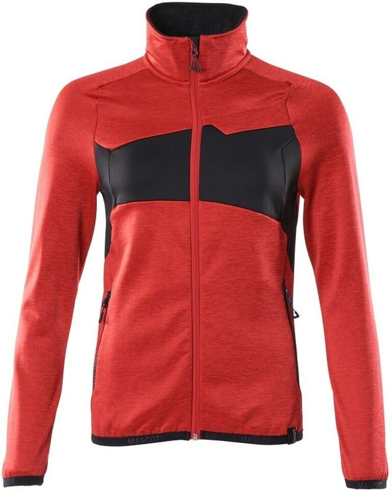 Mascot Workwear Fleecepullover Accelerate mit Reißverschluss Verkehrsrot/Schwarz 18153-316-20209