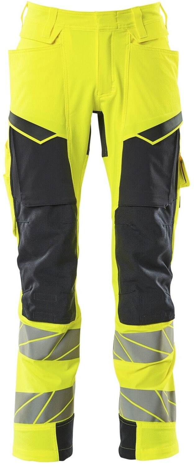 Mascot Pants Accelerate Safe with knee pockets Hi-vis yellow/blackblue 19279-510-17010