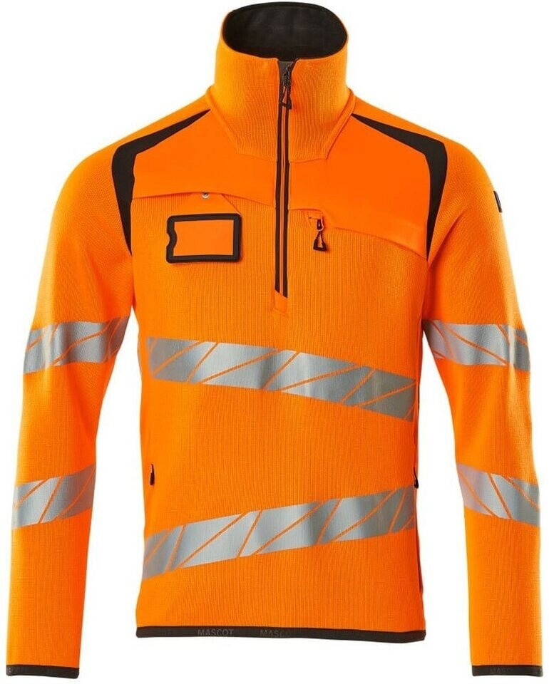 Mascot Workwear Strickpullover mit kurzem Reißverschluss Accelerate Safe hi-vis Orange/Dunkelanthrazit