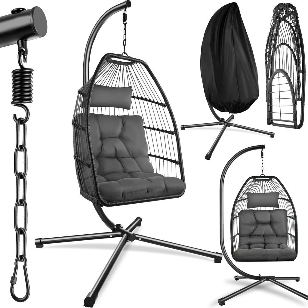 TecTake Egg Chair Ariane dark grey (404980)