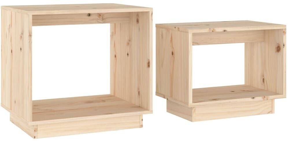 vidaXL Set of 2 nesting tables (813525) Nature