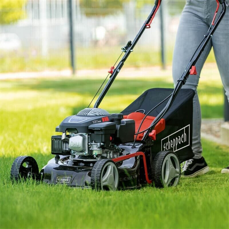 Scheppach Benzin Rasenmäher RM420 3in1 3,3PS 42cm + Öl + 2. Messer ab
