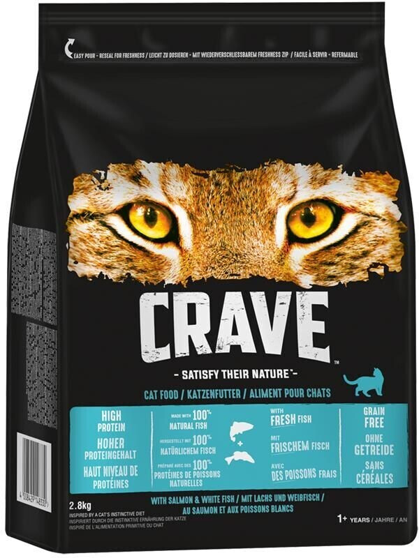 CRAVE Adult Salmon & Whitefish dry food 2.8kg