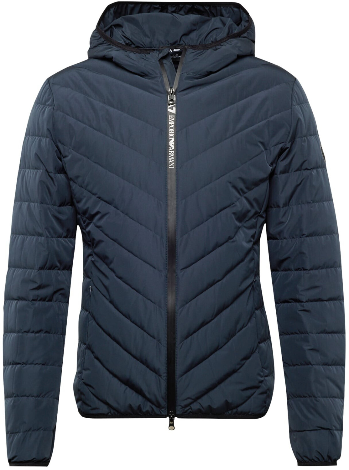 Emporio Armani Premium Shield Packable Down Jacket with Hood (8npb14) navy blue