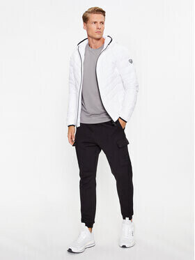Emporio Armani Premium Shield Packable Down Jacket with Hood (8npb14) white