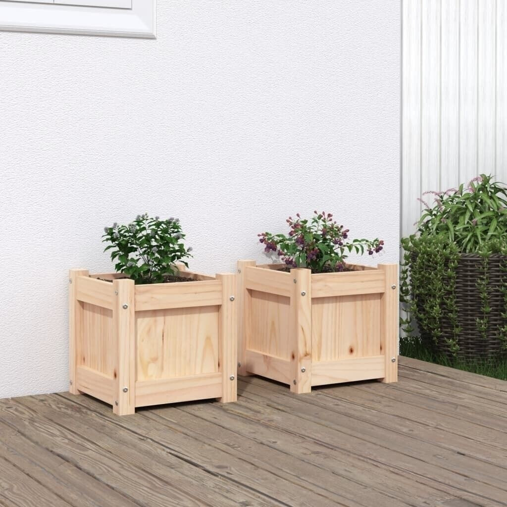 vidaXL Planter 31x31x31cm set of 2 pine